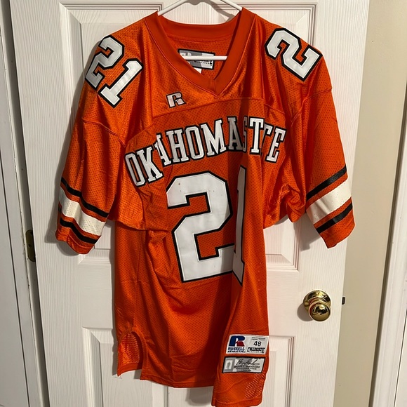 Gently loved authentic Barry Sanders #21 OKLAHOMA STATE jersey - Picture 2 of 6